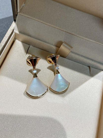 [Mystic Crown]DREAM MOP 1 DIAMOND EARRINGS