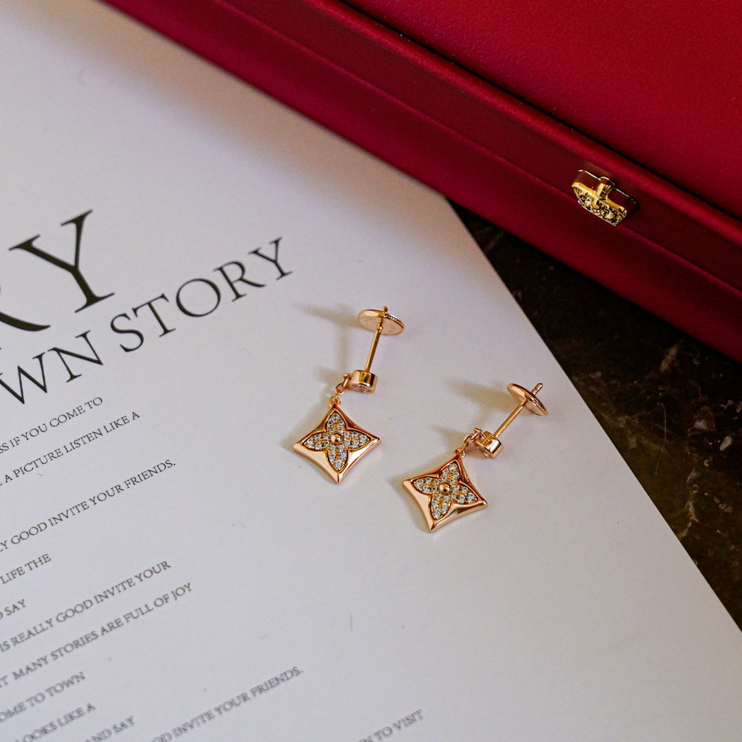 [Mystic Crown]STAR DIAMONDS EARRINGS GOLD