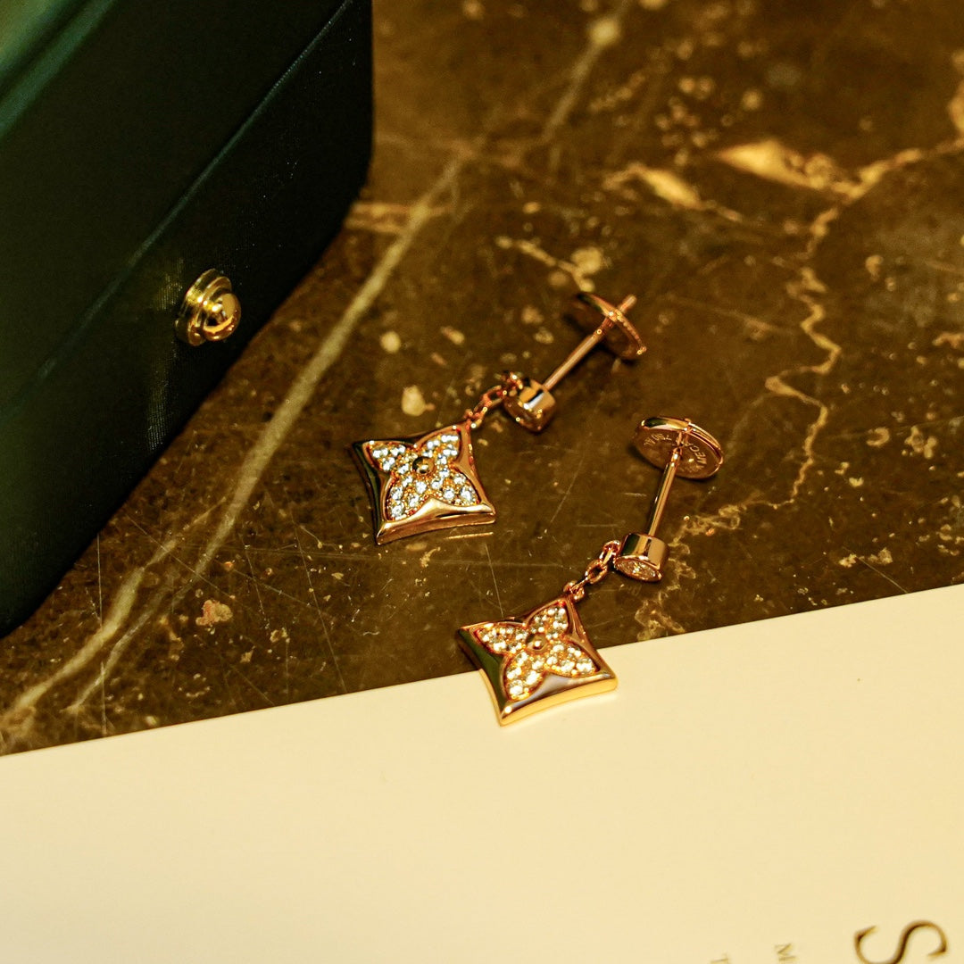 [Mystic Crown]STAR DIAMONDS EARRINGS GOLD