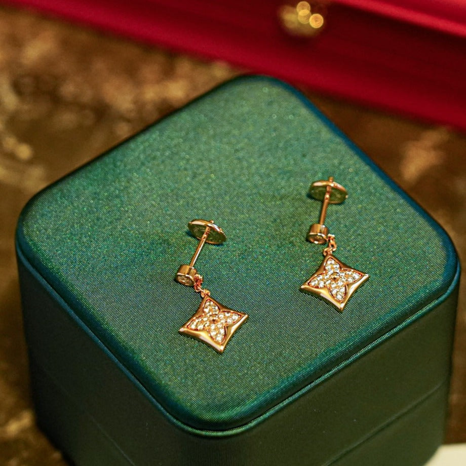 [Mystic Crown]STAR DIAMONDS EARRINGS GOLD