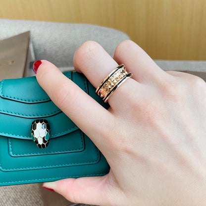 [Mystic Crown]ZERO 1 PINK GOLD BLACK CERAMIC RING