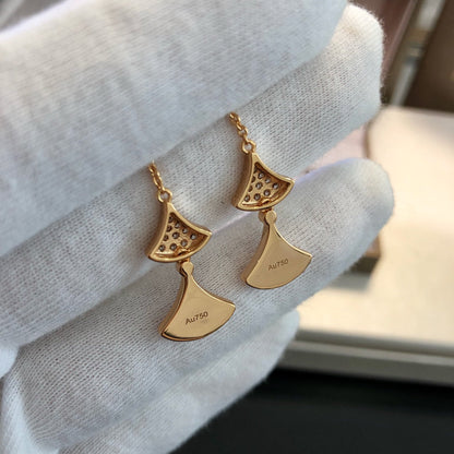 [Mystic Crown]DREAM EARRINGS 3 MOTIFS DIAMOND MOP PINK GOLD