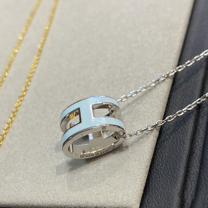 [Mystic Crown]POP H LIGHT BLUE NECKLACE