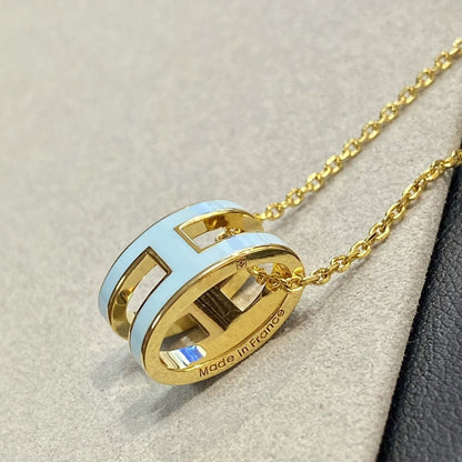 [Mystic Crown]POP H LIGHT BLUE NECKLACE