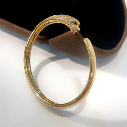 [Mystic Crown]PANTHERE GOLD DIAMOND OPEN BRACELET