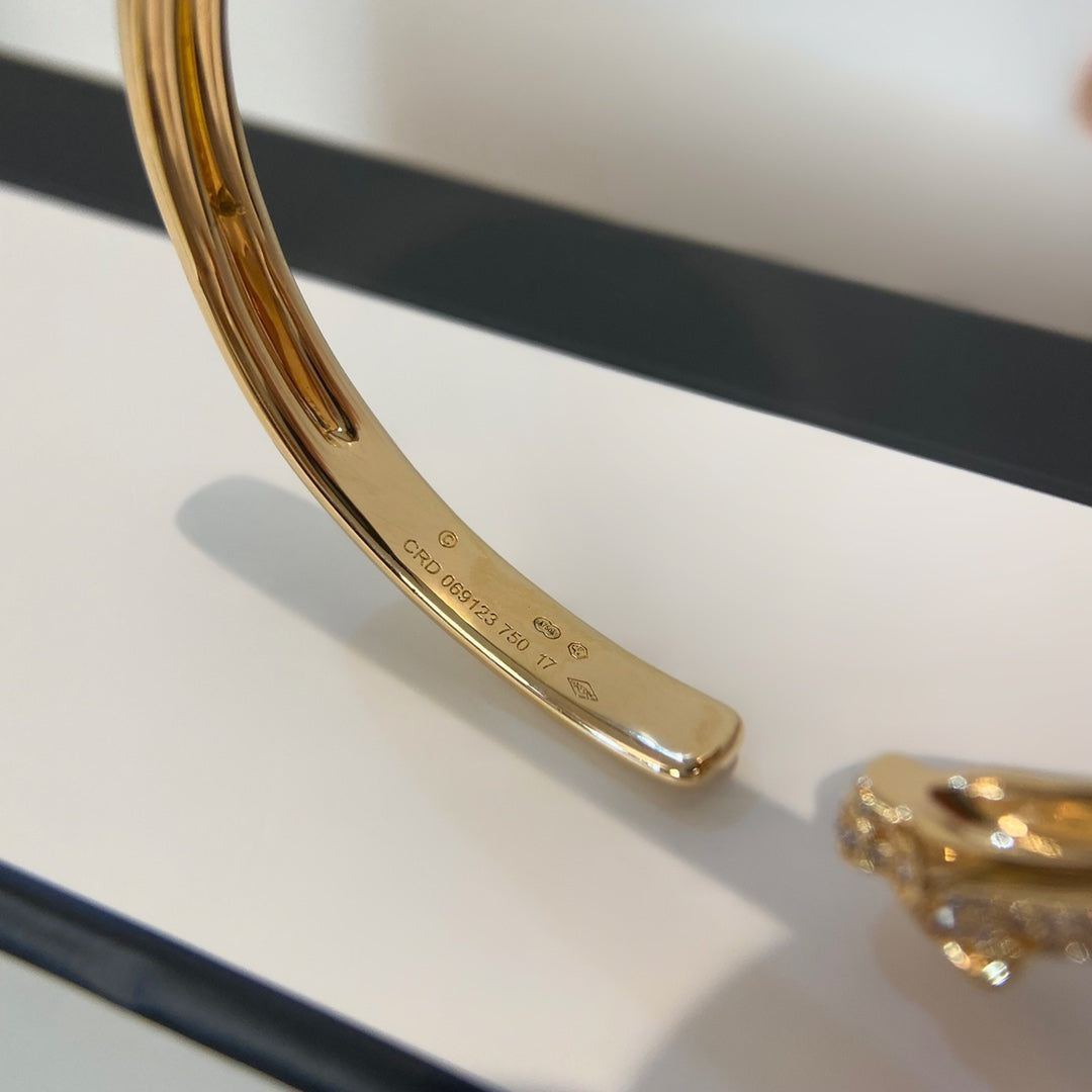 [Mystic Crown]PANTHERE GOLD DIAMOND OPEN BRACELET