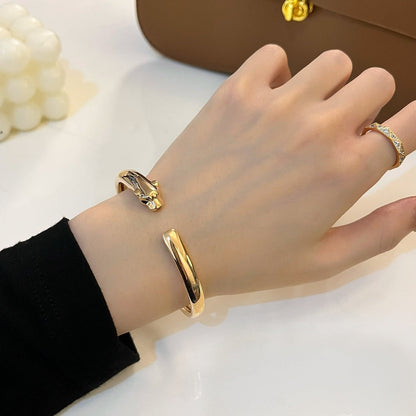 [Mystic Crown]PANTHERE GOLD OPEN BRACELET