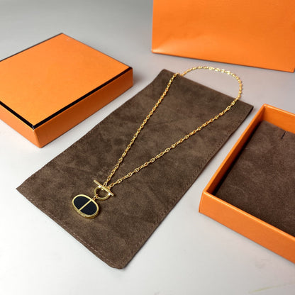 [Mystic Crown]CHAINE VERSO BLACK CERAMIC NECKLACE
