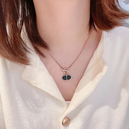 [Mystic Crown]CHAINE VERSO BLACK CERAMIC NECKLACE