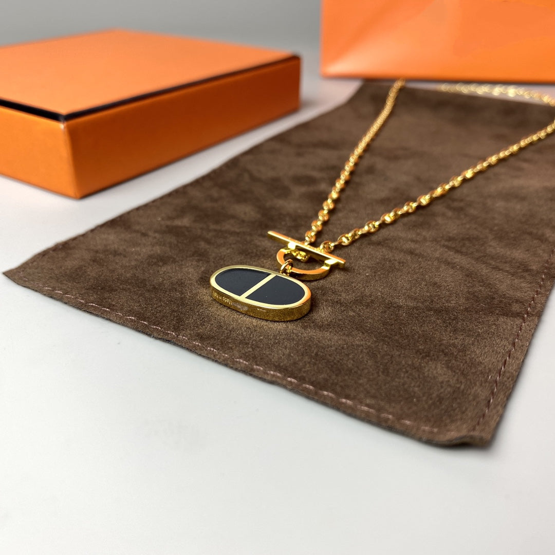 [Mystic Crown]CHAINE VERSO BLACK CERAMIC NECKLACE