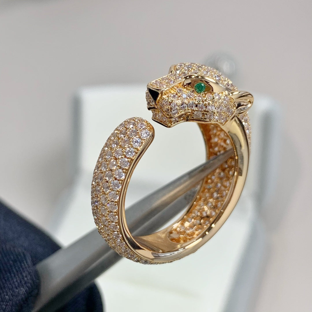 [Mystic Crown]PANTHERE PINK GOLD DIAMOND RING