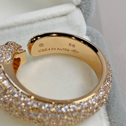 [Mystic Crown]PANTHERE PINK GOLD DIAMOND RING