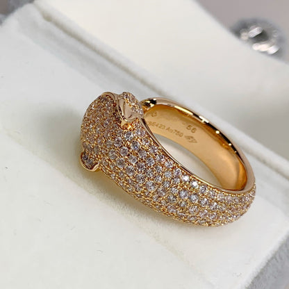 [Mystic Crown]PANTHERE PINK GOLD DIAMOND RING