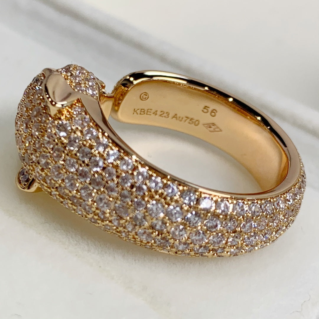 [Mystic Crown]PANTHERE PINK GOLD DIAMOND RING