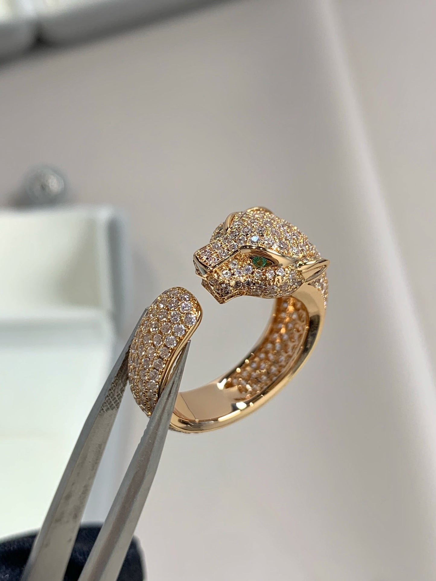 [Mystic Crown]PANTHERE PINK GOLD DIAMOND RING