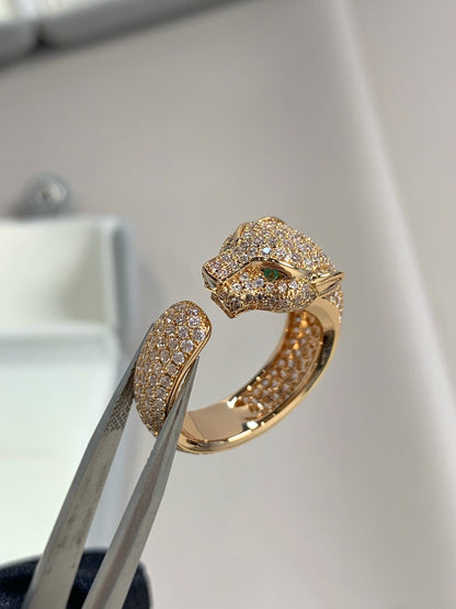 [Mystic Crown]PANTHERE PINK GOLD DIAMOND RING