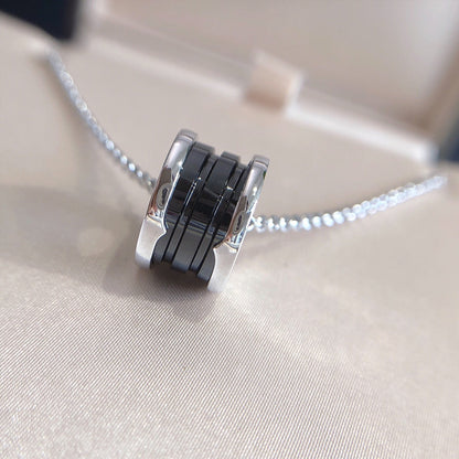 [Mystic Crown]ZERO 1 BLACK CERAMIC SILVER NECKLACE