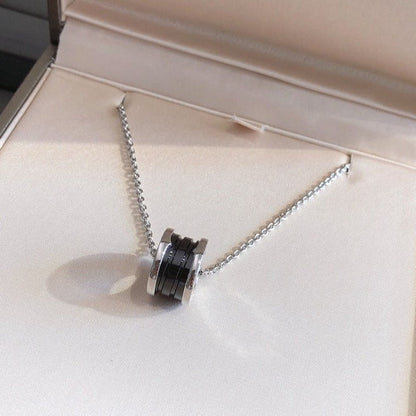 [Mystic Crown]ZERO 1 BLACK CERAMIC SILVER NECKLACE
