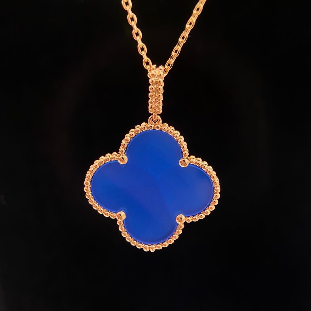 [Mystic Crown]CLOVER 25MM NECKLACE TURQUOISE ROSE GOLD