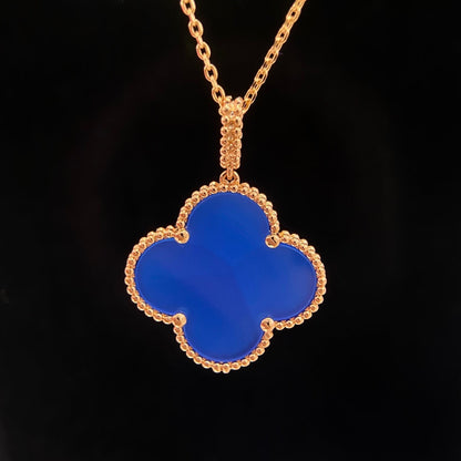 [Mystic Crown]CLOVER 25MM NECKLACE TURQUOISE ROSE GOLD