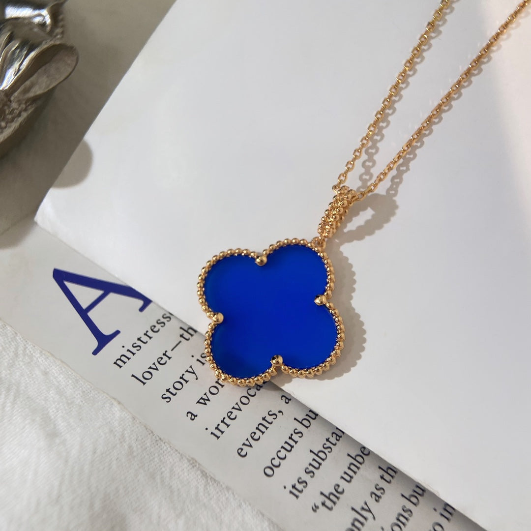 [Mystic Crown]CLOVER 25MM NECKLACE TURQUOISE ROSE GOLD