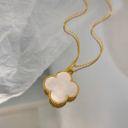 [Mystic Crown]CLOVER 25MM MOP LARGE PENDANT NECKLACE