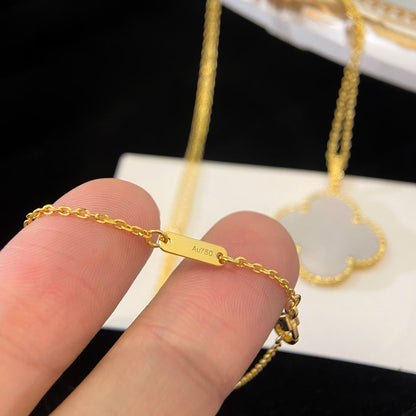 [Mystic Crown]CLOVER 25MM MOP LARGE PENDANT NECKLACE