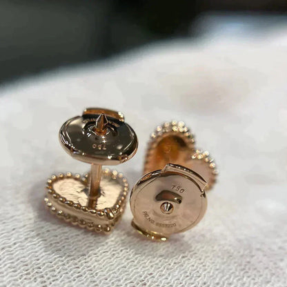 [Mystic Crown]HEART CARNELIAN STUD EARRINGS