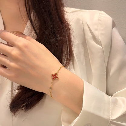 [Mystic Crown]COLOR STAR CARNELIAN PINK GOLD DIAMOND BRACELET