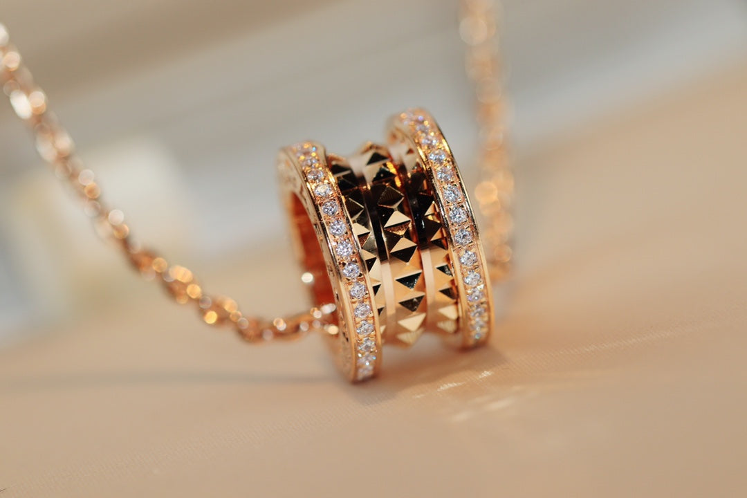 [Mystic Crown]ZERO 1 ROCK PEDANT PINK GOLD NECKLACE