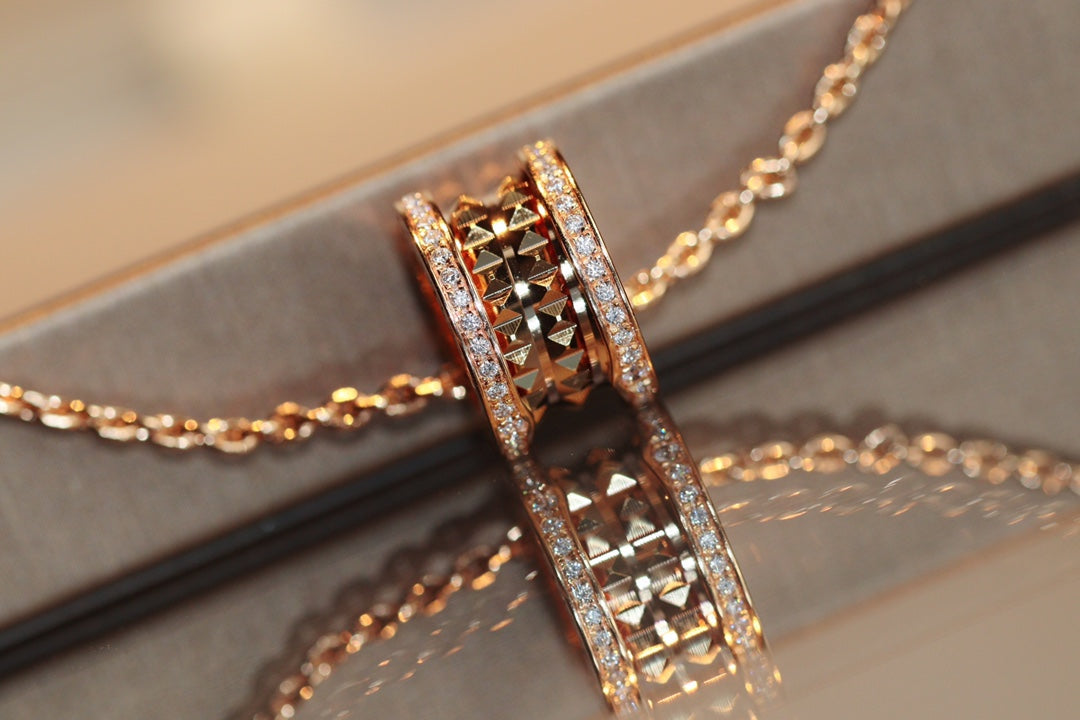 [Mystic Crown]ZERO 1 ROCK PEDANT PINK GOLD NECKLACE