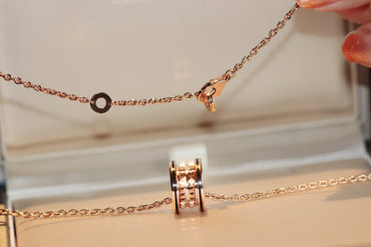 [Mystic Crown]ZERO 1 ROCK PEDANT PINK GOLD BLACK NECKLACE
