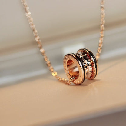 [Mystic Crown]ZERO 1 ROCK PEDANT PINK GOLD BLACK NECKLACE