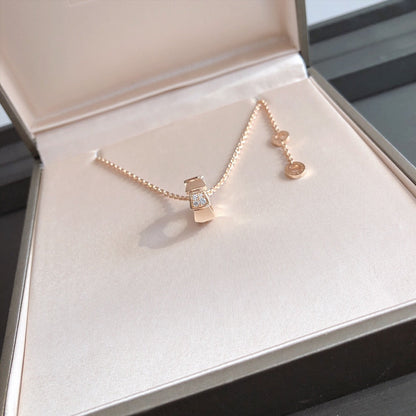 [Mystic Crown]SERPENTI PEDANT DIAMOND PINK GOLD NECKLACE