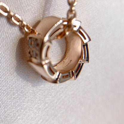 [Mystic Crown]SERPENTI PEDANT DIAMOND PINK GOLD NECKLACE