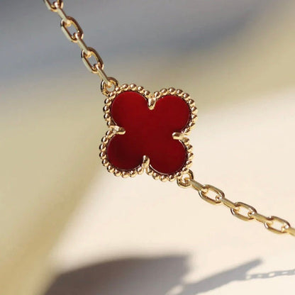 [Mystic Crown]CLOVER 20 MOTIFS CARNELIAN NECKLACE