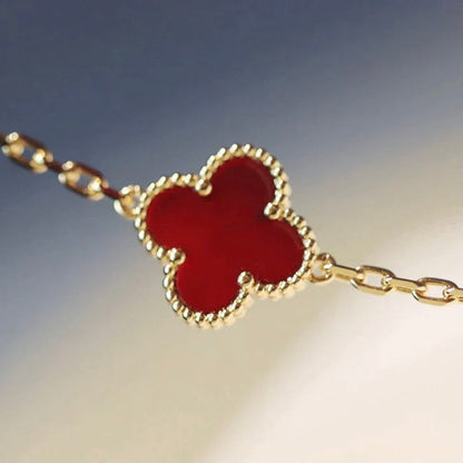 [Mystic Crown]CLOVER 20 MOTIFS CARNELIAN NECKLACE