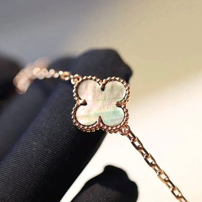 [Mystic Crown]CLOVER 20 MOTIFS DARK MOP DIAMOND  NECKLACE