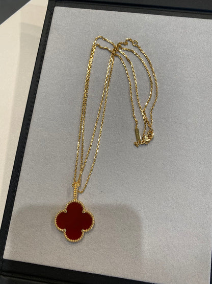 [Mystic Crown]CLOVER 25MM NECKLACE GOLD CARNELIAN