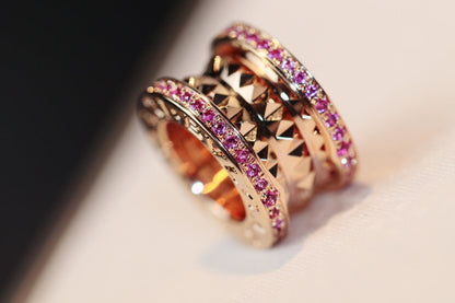 [Mystic Crown]ZERO 1 ROCK PINK GOLD PINK DIAMOND NECKLACE