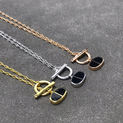 [Mystic Crown]CHAINE VERSO BLACK CERAMIC  NECKLACE