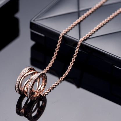 [Mystic Crown]ZERO 1 PINK GOLD DIAMOND OPEN NECKLACE