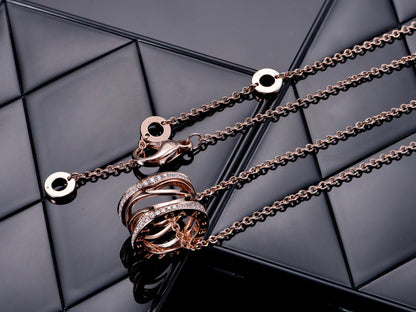 [Mystic Crown]ZERO 1 PINK GOLD DIAMOND OPEN NECKLACE