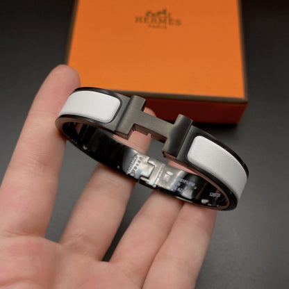 [Mystic Crown]H BRACELET 12MM BLACK WHITE CERAMIC