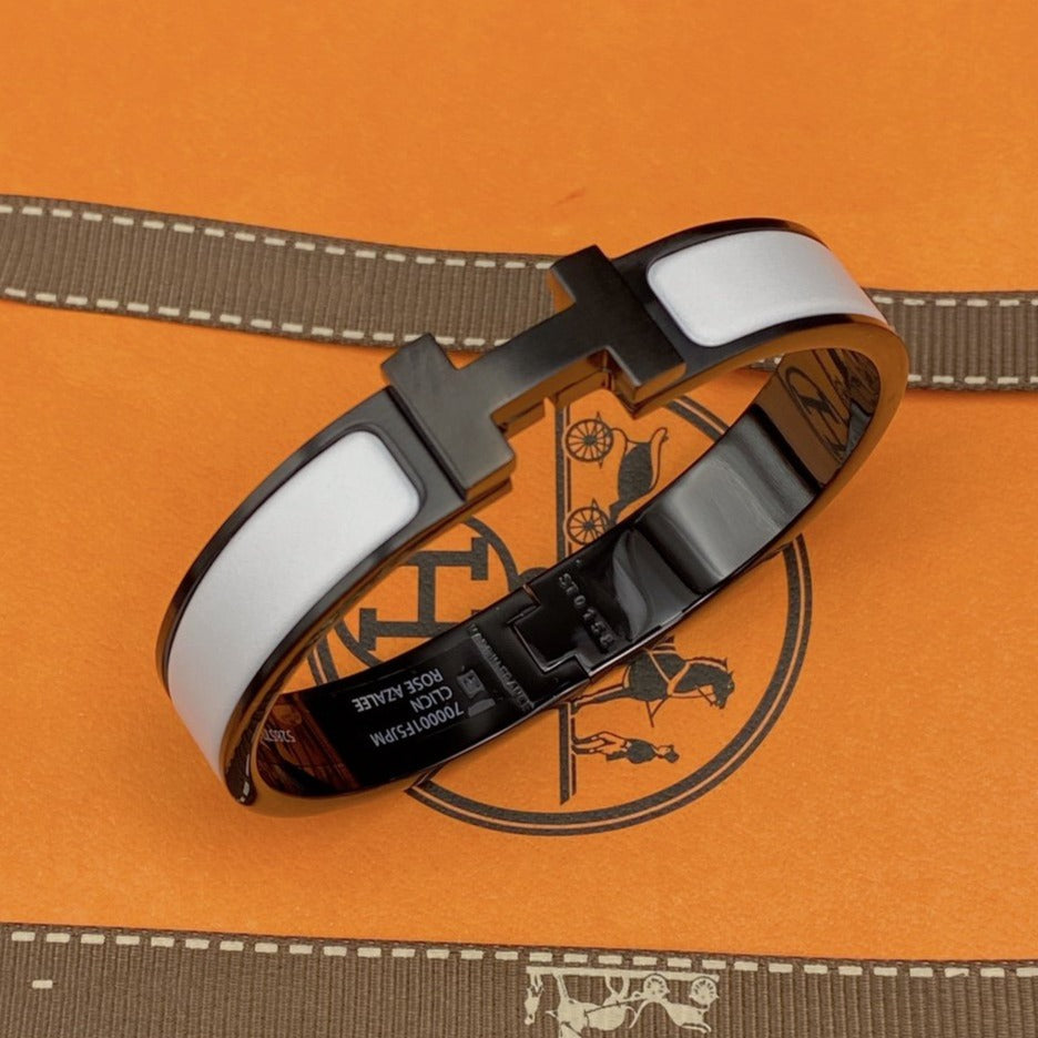 [Mystic Crown]H BRACELET 12MM BLACK WHITE CERAMIC