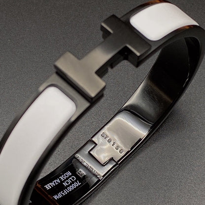 [Mystic Crown]H BRACELET 12MM BLACK WHITE CERAMIC