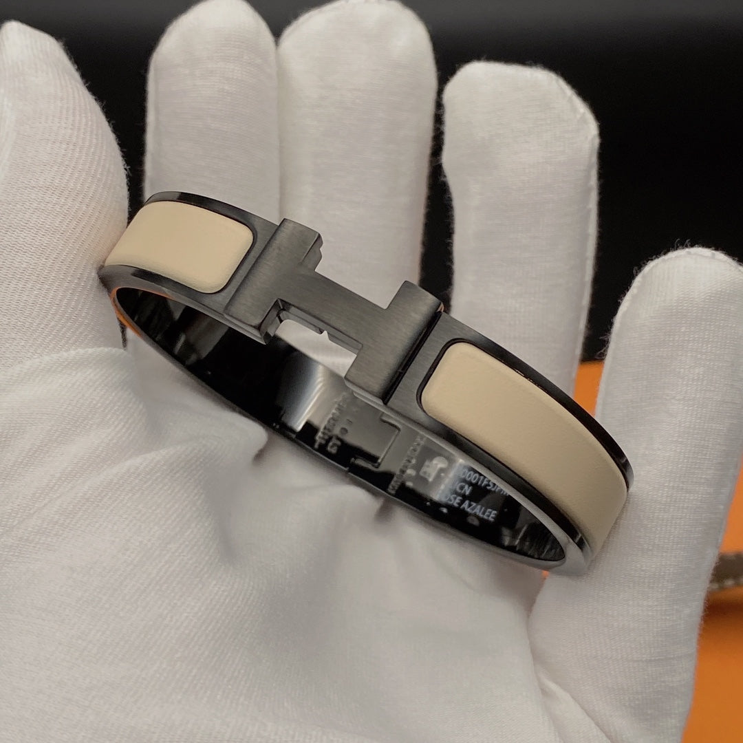 [Mystic Crown]H BRACELET 12MM BLACK BEIGE CERAMIC