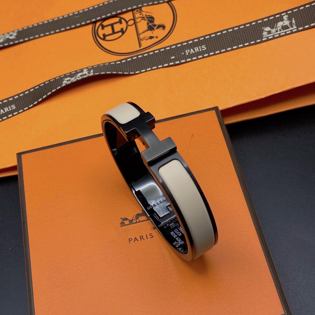 [Mystic Crown]H BRACELET 12MM BLACK BEIGE CERAMIC