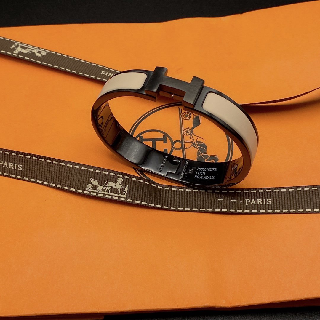 [Mystic Crown]H BRACELET 12MM BLACK BEIGE CERAMIC