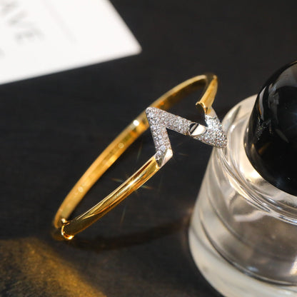 [Mystic Crown]VOLTE UPSITE DOWN GOLD DIAMOND BRACELET